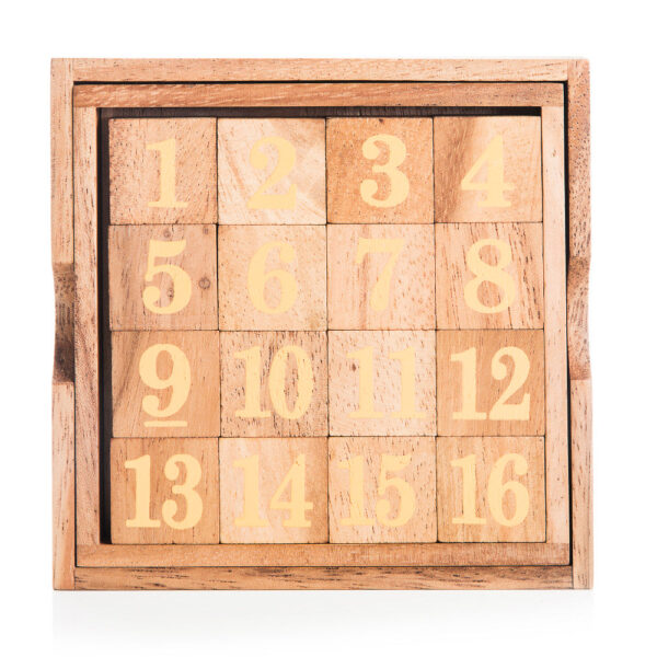 Wooden Magic Square Board - Fifteen Puzzle Game