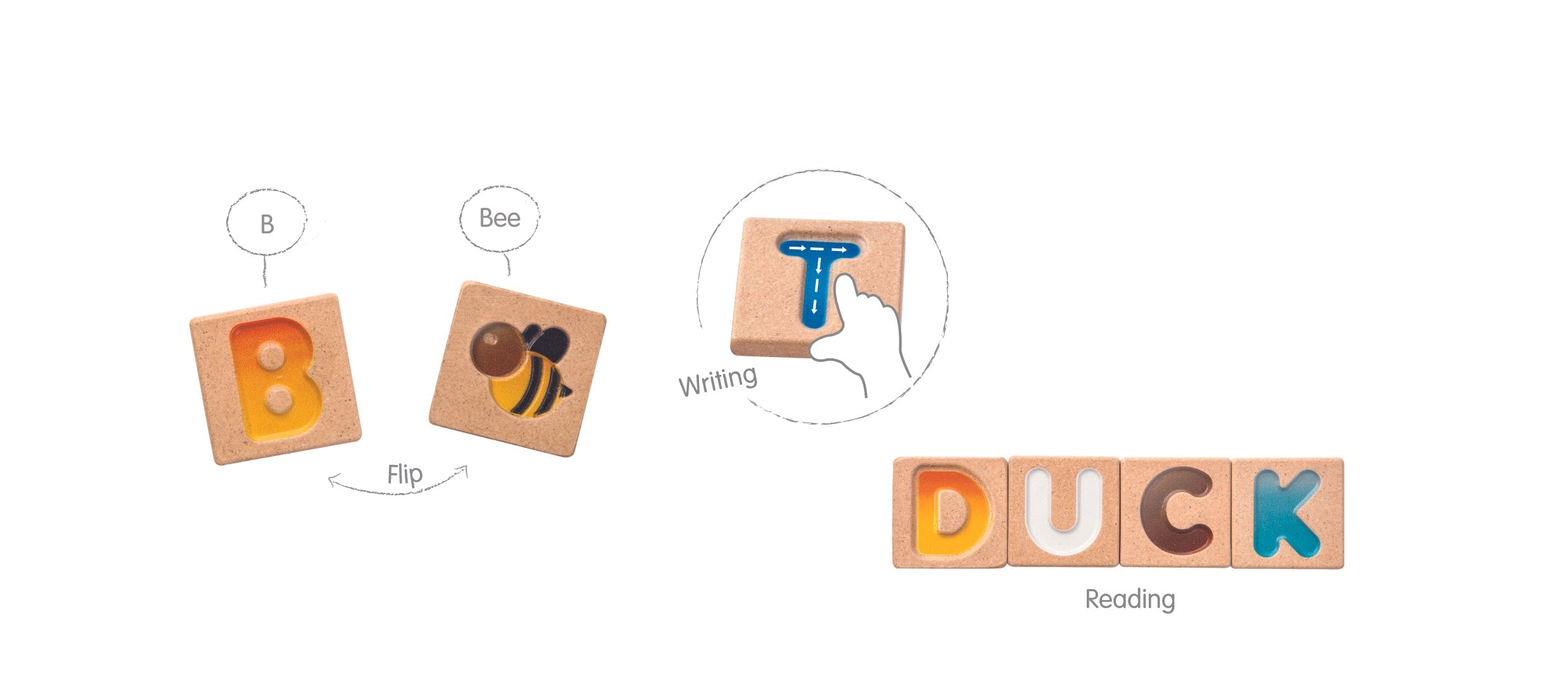 Alphabet A-Z Natural Wood Baby Toy - الصورة 5